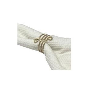 Anneaux de serviette enroulés métalliques élégants en gros – Design spirale stylé, vaisselle sculpturale moderne pour mariages, écologiques en acier inoxydable - Product Image 1