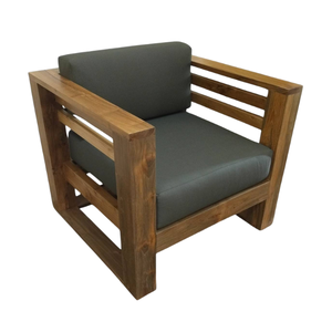 Sofás de jardín de una plaza para el hogar, muebles de sala de estar con estructura de madera, fabricación de sofás de jardín en Indonesia - Product Image 1