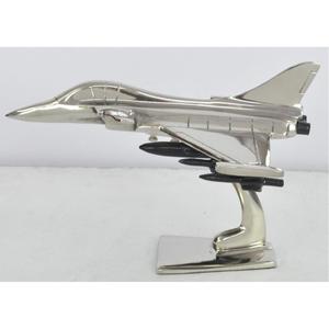 Modèle d'avion de chasse Rafale artisanal en métal avec cockpit noir et base, taille personnalisée, prix de gros - Product Image 4