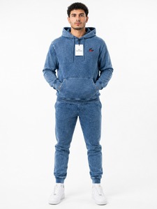 Men's Acid Wash Fleece Tracksuit <b>Hoodie</b> and Sweatpants Set Warm Comfortable Matching Outfit for Travel <b>Workout</b> and Casual Wear - Product Image 1