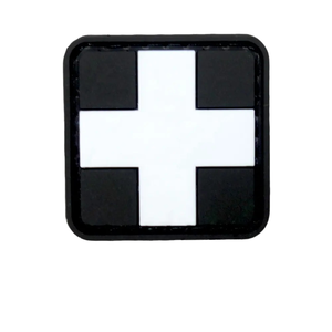 Medic <b>Red</b> Cross Tactical Patch with 3D Feature PVC and Hook and Loop for Clothes Bags <b>Sequined</b> Decoration - Product Image 1