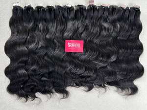 Extensiones de Cabello Humano Natural Ondulado, 100% Natural, Cutícula Alineada, Cabello Virgen Vietnamita Sin Procesar - Product Image 5