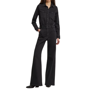 Combinaison en jean pour femme, décontractée, mignonne, respirante, broderie, coupe classique, style western, une pièce, utilitaire, vente en gros - Product Image 4