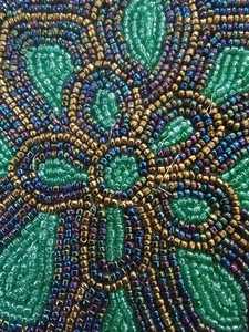 Handmade Bohemian Oval Table <b>Runner</b> Fabric Mat <b>Green</b> Blue Embroidered Design Decorative Placemat for Dining Table - Product Image 6