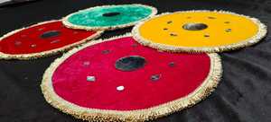 Handcrafted <b>Mehndi</b> Rasam Plate, Velvet <b>Mehndi</b> Thaal, Dholki Mayoun Wedding Decor, South Asian Wedding Favor,Wedding Props - Product Image 4