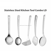 Spatule à fentes en acier inoxydable SS 202, modèle LD, pour cuisine, compatible lave-vaisselle, four et micro-ondes, pour cuisson et service, style indien