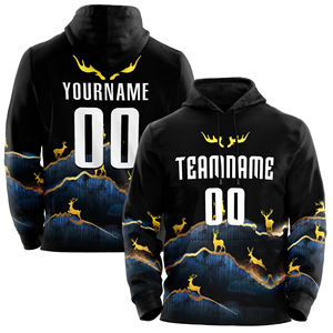 Sweat à capuche sublimé orange vierge pour homme, personnalisable avec logo, motifs, nom d'équipe, marque sportive, léger - Product Image 5