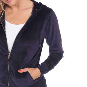 Ensemble de survêtement en velours personnalisé avec logo et design, épais et chaud, de haute qualité pour femmes - Product Image 2