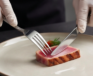 Modern Flatware Set Stainless Steel X-Pattern Embossed Handle High <b>Mirror</b> Polish Dishwasher Safe Wedding Tableware And Hotel - Product Image 5