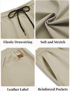 Pantalones Cortos Deportivos para Hombre, Cómodos, de Algodón, Transpirables, con Cintura Elástica, Casuales, para Playa, Verano, Gimnasio, Running y Entrenamiento - Product Image 3