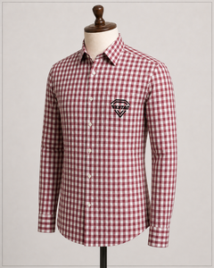 เสื้อเชิ้ตบาวาเรียน Oktoberfest ลายสก็อตแดง แขนยาว สำหรับผู้ชาย เสื้อผ้าเยอรมันแบบดั้งเดิม ขายส่ง OEM - Product Image 1
