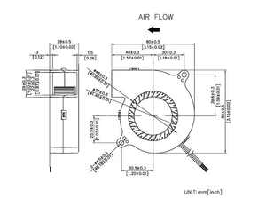 Ventilador con Aspas de Plástico DB8028-GF 12V 24V - Product Image 4