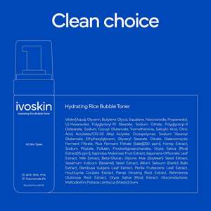 Tonique moussant lacté au riz IVOSKIN, hydratant, éclaircissant, resserrant les pores, équilibrant, pour peaux sensibles, à la niacinamide et au PHA - Product Image 2