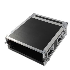 Armoire pour équipement DJ à double porte, 19 pouces, 4U, monocouche, noir et argent, pour utilisation dans le salon - Product Image 5