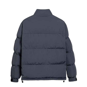 Chaqueta Acolchada con Capucha para Hombre, Negra, Impermeable, Transpirable, Informal, de Invierno, Corte Regular, Relleno de Algodón, Cierre de Cremallera - Product Image 2