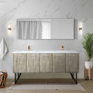 Mobile Bagno Doppio Rustico in Acacia 72 Pollici Largo con 20 pollici. Set Rubinetto in Oro Rosa e Top in Quarzo Bianco per il Tuo Bagno - Product Image 2