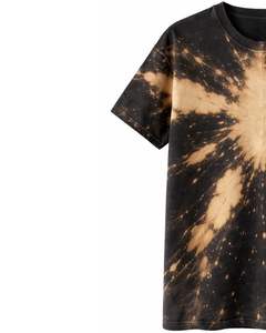 Camiseta de Hombre con Estampado Tie Dye Estrella Beige, 100% Algodón, Cuello Redondo, Manga Corta, Estilo Vintage, Streetwear, Fabricante OEM, Venta al Por Mayor - Product Image 3