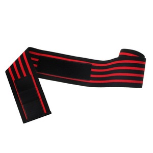 Bande de soutien pour le coude en nylon et coton, fermeture réglable à boucle et crochet, rouge et noir, protection pour l'entraînement de musculation, toutes saisons - Product Image 2