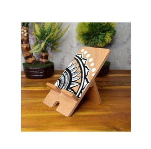 High Quality Home Office Table Desk Mobile Phone Wood Stand Manufacturer Handmade Natural Wooden Mobile Phone Stand Low Price - Product Image 3