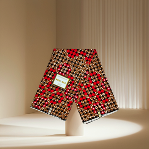 Tissus imprimés Ankara de qualité supérieure très demandés, 100 % coton, 6 yards, avec motifs géométriques pour robes et vêtements. - Product Image 1