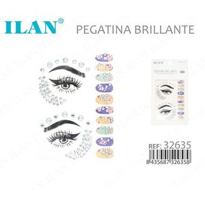 Adesivi Glitterati per Viso ILAN Decorazioni per Occhi 32635 - Product Image 3