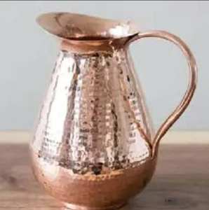 Carafe à eau en cuivre martelé, très vendue, pour la décoration intérieure, vente en gros - Product Image 2