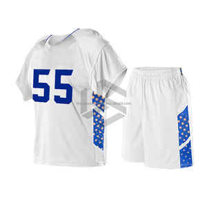 Vêtements de sport de haute qualité, respirants, 100% polyester, unisexe, grande taille, uniforme de lacrosse à manches courtes - Product Image 4