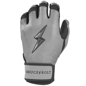 Gants de baseball en cuir de vachette, courtes sangles, couleur grise, style Bruce Bolt personnalisé, ambidextres, vente en gros - Product Image 2