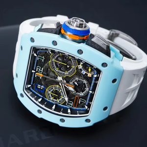 Montre mécanique sportive de luxe pour homme, automatique, squelette, 44 mm, de haute qualité, avec bracelet en caoutchouc, fabriquée en usine. - Product Image 1