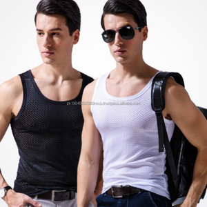Custom <b>Men's</b> Summer Breathable 3D Button Tank <b>Tops</b>-100% Cotton Sport Wear - Product Image 4