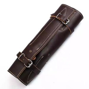 Ensemble de couteaux de chef de cuisine en acier damas fait à la main de haute qualité avec manche en bois Pakka et gaine en cuir - Product Image 4