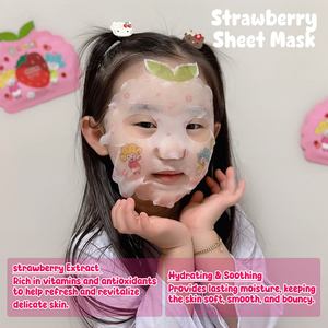แผ่นมาส์กหน้าสตรอเบอร์รี่สำหรับเด็ก ช่วยเติมความชุ่มชื้น - Product Image 3