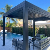 Auvent en aluminium, pergola, gazebo extérieur imperméable, idées de toiture, 3x3, 3x4, 4x3, 4x4, 4x5, 4x6, 6x3, 6x4, 6x5, 6x6m, abri de voiture en aluminium