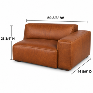 Modern L Shape Genuine Leather Sectional Sofa Modular Design Cushion Back Square Arm Leather Sofa - Product Image 6