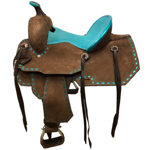 Selle de cheval western en cuir véritable de luxe, équipement d'équitation pour le ranch, fournisseur d'exportation - Product Image 2