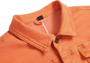 Soft Touch Colourful Denim Jacket for Winter Durable Casual Hip-Length Coat Distressed Street Fit for Formal and Streetwear - Product Image 5