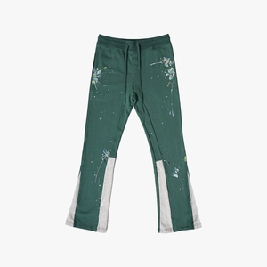 <b>Men</b> Flared <b>Trouser</b> Slim Classic Fit Casual Winter Cotton Fleece <b>Elastic</b> Waist Quick Dry Breathable Lightweight Flared <b>Trouser</b> - Product Image 2