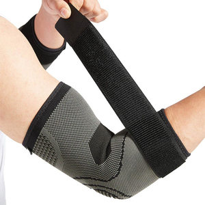 Manchon de compression pour coude de sport avec logo personnalisé, soutien pour la musculation, l'haltérophilie, le fitness, en nylon et élasthanne - Product Image 1