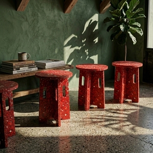 Taburete Otomano Modular Apilable de Plástico Reciclado, Plegable, Portátil, Ecológico, Contemporáneo, Moderno, Duradero, para el Hogar, Dormitorio, Escuela - Product Image 5