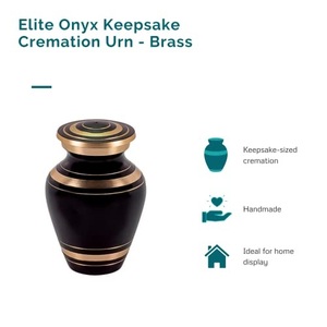Classic Brass <b>Keepsake</b> <b>Memorial</b> Cremation Urn Ash Holder Crafted With Elegant Surface Texture And Stylish Appeal - Product Image 2