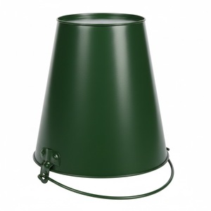 Seau en métal noir avec finition thermolaquée, pot de jardin durable pour fleurs et plantes vertes, design minimaliste, seau vintage. - Product Image 5