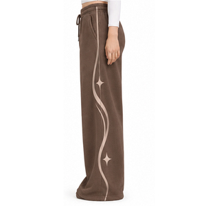 <b>Womens</b> Fleece Wide Leg Sweatpants Flare <b>Trousers</b> Custom Casual Clothing Wholesale Manufacturer OEM ODM Private Label Sportswear - Product Image 6