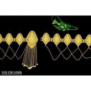 สายคาดเอวชุบทองสูงแบบโบราณไม่ซ้ำใครสวยงามสไตล์คลาสสิกสำหรับงานแต่งงานอาหรับอาหรับ - Product Image 1