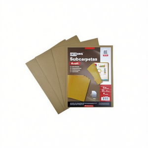 Criscolor Subcarpetas Folio Kraft 4ud Manila Folder Opaque Kraft <b>Paper</b> <b>File</b> Folder - Product Image 2