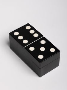 Juego de dominó de resina, dados, rompecabezas, juegos de mesa para niños, caja de regalo ecológica, juego de dominó doble 6 de color negro personalizado. - Product Image 5