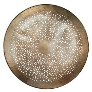 Décoration murale moderne et élégante en métal moulé, design multifonctionnel, forme ronde, finition dorée, texture unique - Product Image 1