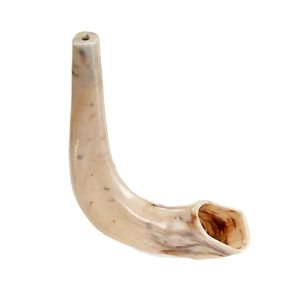 Shofar en corne de bélier naturelle, instrument religieux traditionnel, corne courbée polie faite à la main, trompette, objet d'art de collection - Product Image 1