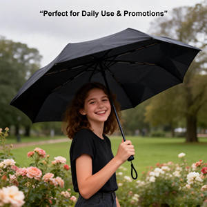 Parapluie pliant en 3 sections, nouveau modèle, facile à ranger, ouverture manuelle, design simple pour les jours de pluie et de soleil - Product Image 3