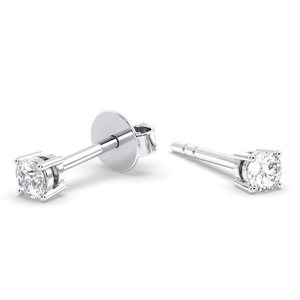 REYES CVD HPHT Lab Grown Diamond Screw Back Stud Earrings For Women Customized 14K Solid Gold Daily Wear Fine Jewelry - Product Image 2