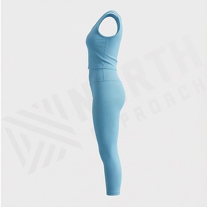 Conjunto de Yoga sin Costuras de Spandex para Mujer, Ropa Deportiva para Gimnasio, Fitness, Ejercicio, Entrenamiento - Product Image 3